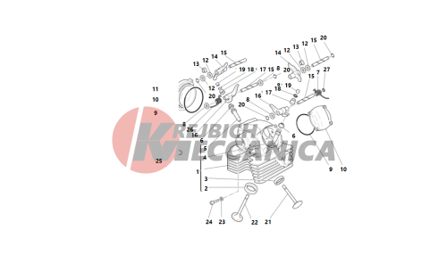 Vertical cylinder head