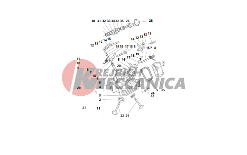 Vertical cylinder head