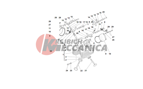 Vertical cylinder head