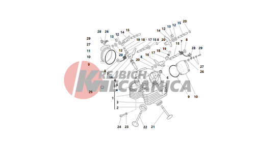 Vertical cylinder head