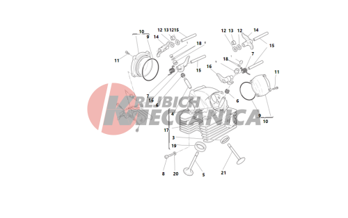 Vertical cylinder head