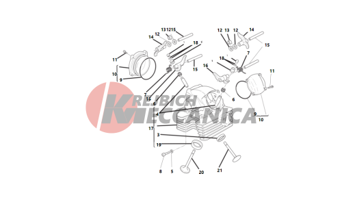 Vertical cylinder head