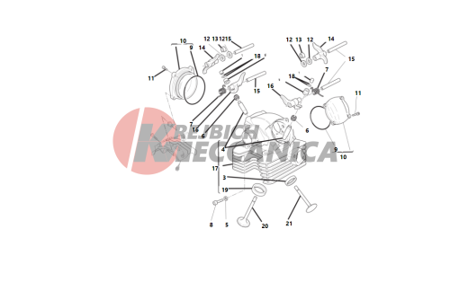 Vertical cylinder head