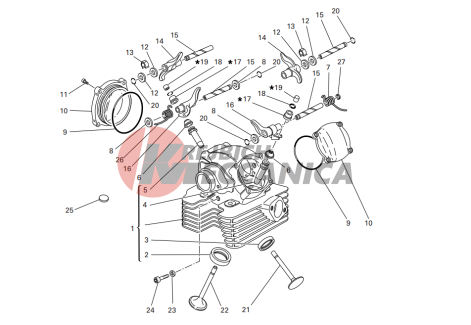 Vertical cylinder head