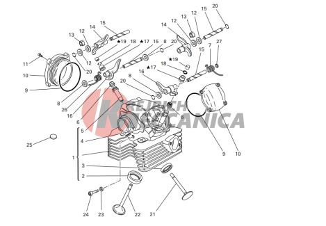 Vertical cylinder head