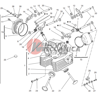 Vertical cylinder head