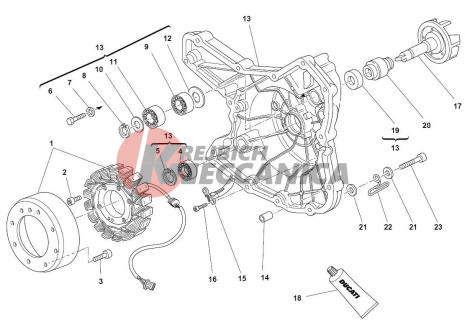 WATER PUMP - ALTERNATOR COVER 1