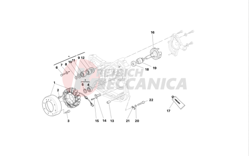 WATER PUMP - ALTERNATOR COVER