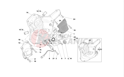 WATER PUMP - ALTERNATOR COVER 2