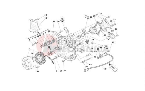 WATER PUMP - ALTERNATOR COVER