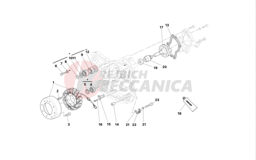 WATER PUMP - ALTERNATOR COVER