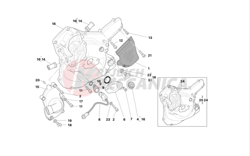 WATER PUMP - ALTERNATOR COVER 2