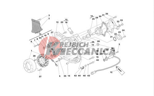 WATER PUMP - ALTERNATOR COVER