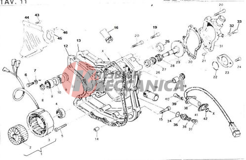 WATER PUMP - ALTERNATOR COVER