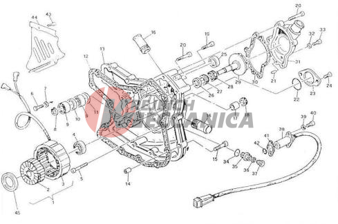WATER PUMP - ALTERNATOR COVER