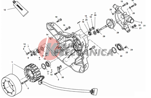 WATER PUMP-ALTR-SIDE C