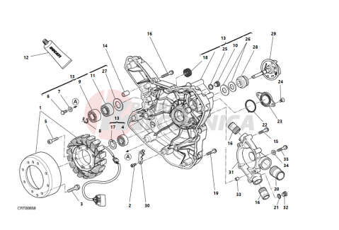 WATER PUMP-ALTR-SIDE CRNKCSE COVER