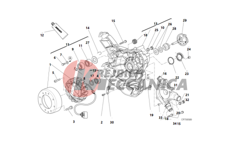 WATER PUMP-ALTR-SIDE CRNKCSE COVER