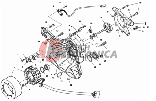 WATER PUMP-ALTR-SIDE CRNKCSE COVER