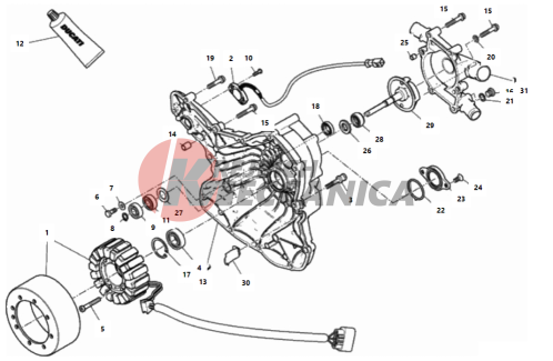 WATER PUMP-ALTR-SIDE CRNKCSE COVER