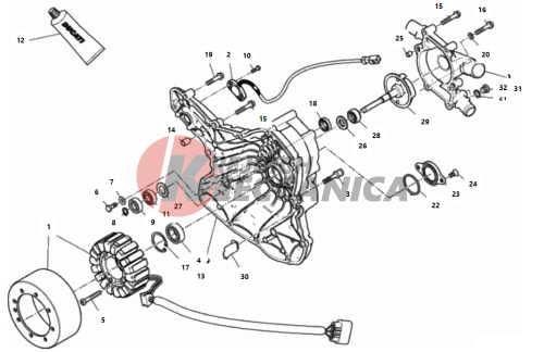 WATER PUMP-ALTR-SIDE CRNKCSE COVER