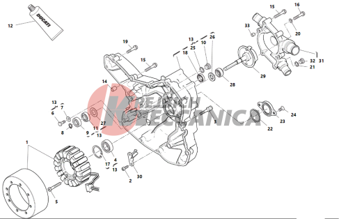 WATER PUMP-ALTR-SIDE CRNKCSE COVER