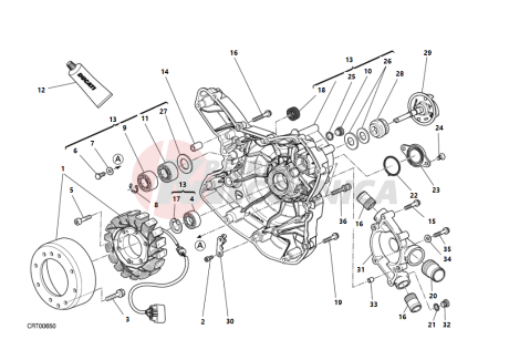 WATER PUMP-ALTR-SIDE CRNKCSE COVER