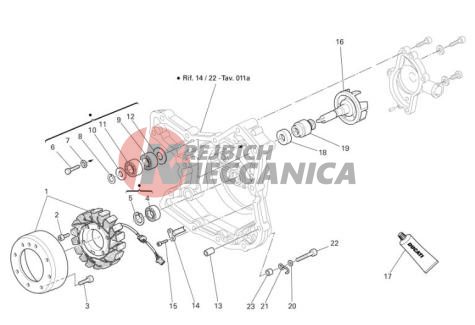 Water pump-altr-side crnkcse cover