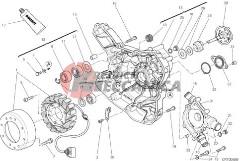 WATER PUMP-ALTR-SIDE CRNKCSE COVER