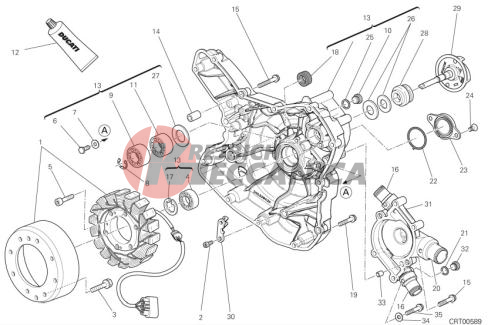 WATER PUMP-ALTR-SIDE CRNKCSE COVER