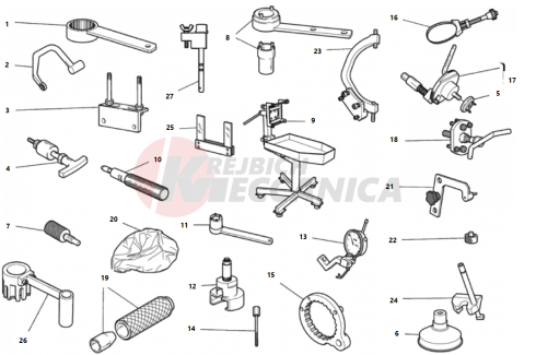 WORKSHOP SERVICE TOOLS, ENGINE