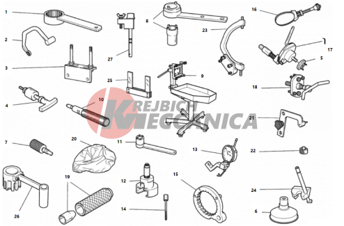 WORKSHOP SERVICE TOOLS, ENGINE