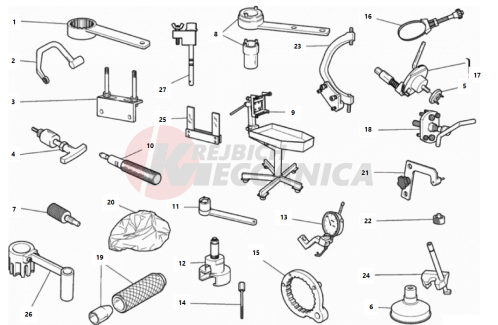 WORKSHOP SERVICE TOOLS, ENGINE