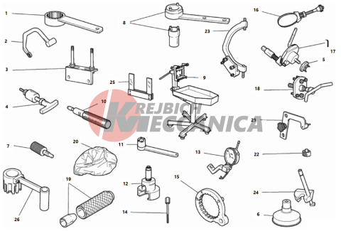WORKSHOP SERVICE TOOLS, ENGINE