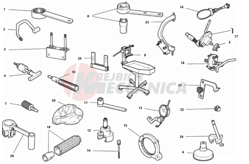 WORKSHOP SERVICE TOOLS, ENGINE