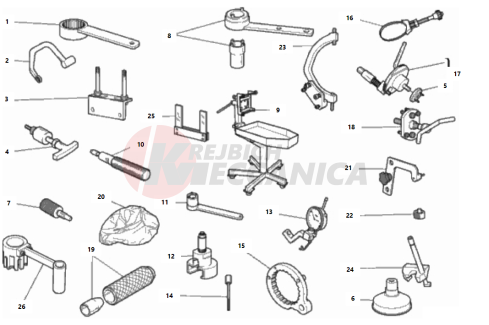 WORKSHOP SERVICE TOOLS, ENGINE