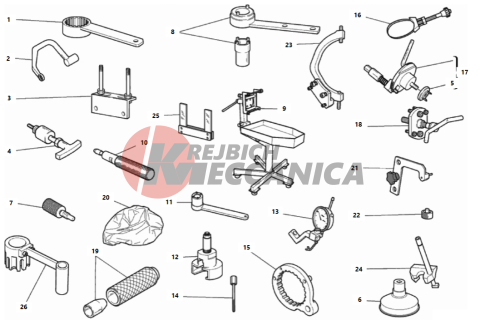 WORKSHOP SERVICE TOOLS, ENGINE