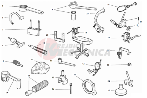 WORKSHOP SERVICE TOOLS, ENGINE