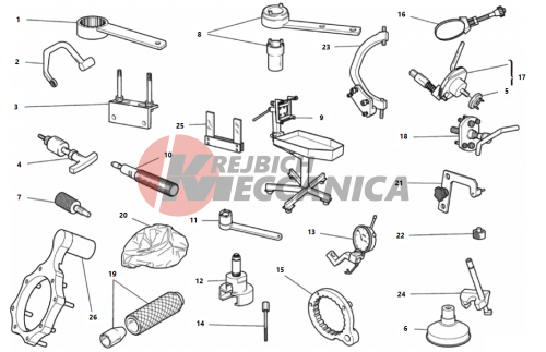 WORKSHOP SERVICE TOOLS, ENGINE