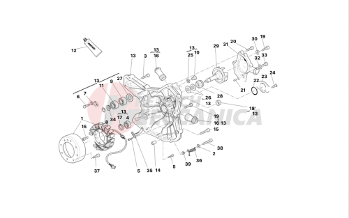 Water pump-altr-side crnkcse cover