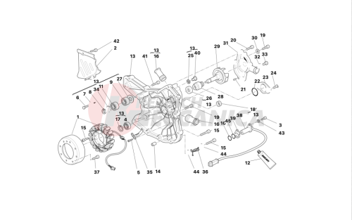 Water pump-altr-side crnkcse cover