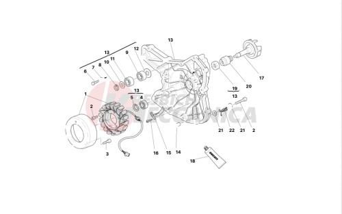 Water pump-altr-side crnkcse cover