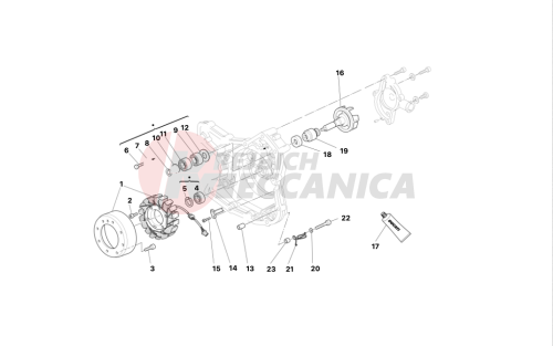 Water pump-altr-side crnkcse cover