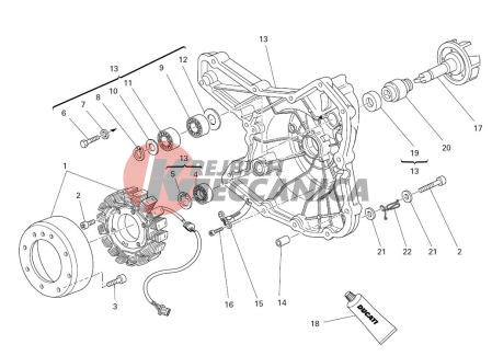 Water pump-altr-side crnkcse cover