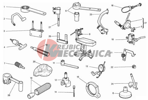 WORKSHOP SERVICE TOOLS, ENGINE