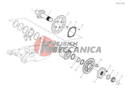 29B REAR WHEEL SPINDLE