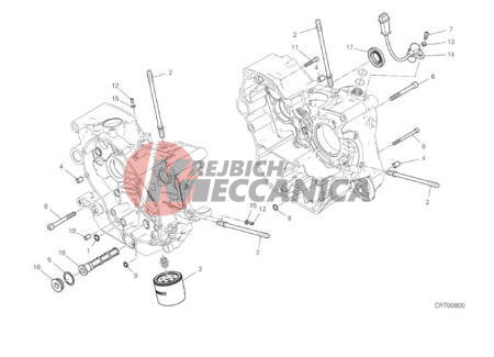 HALF-CRANKCASES PAIR