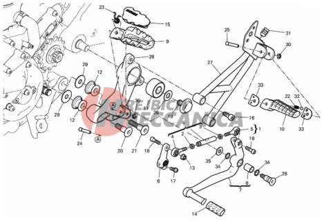 FOOTRESTS, LEFT