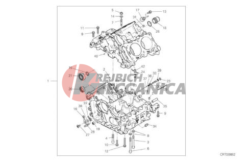HALF-CRANKCASES PAIR