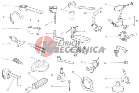WORKSHOP SERVICE TOOLS, ENGINE